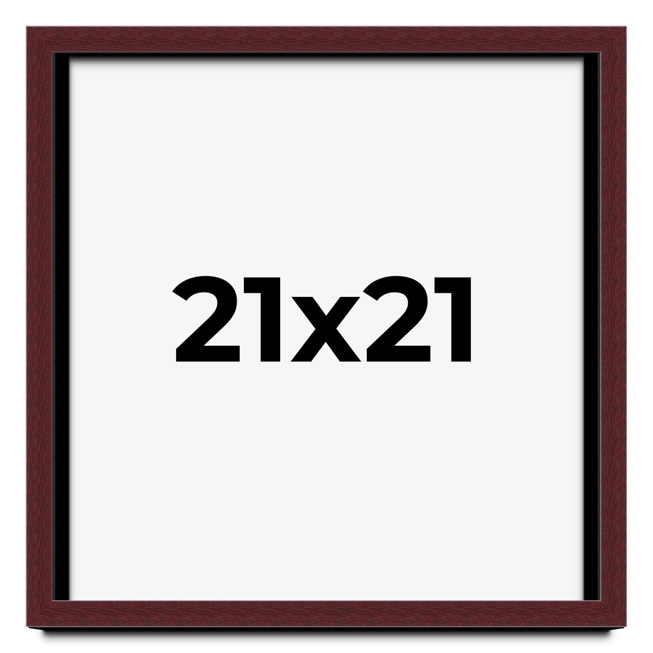 Square Shadow Box 1.5" Depth Brown Picture Frame - UV Acrylic, Backing, Hanging Hardware